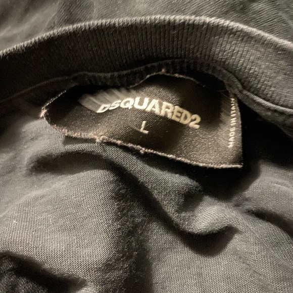 Dsquared2 Black Long Sleeve Tshirt Jailed Handcuff Graphic Says L fits Med - Picture 3 of 3